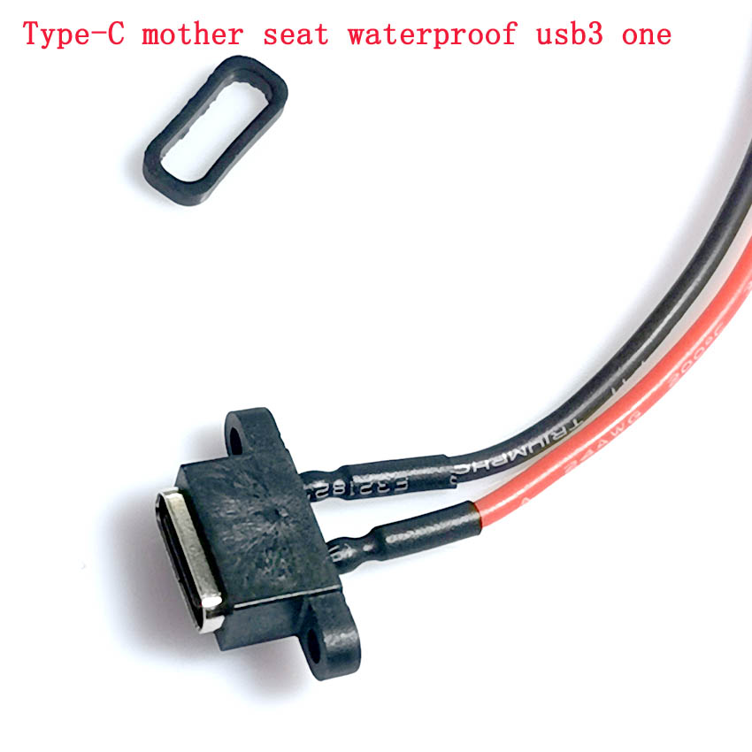 1-10 kpl usb c-tyypin vedenpitävä liitin hitsauslanka naarasliitin c-tyypin portin latausliitäntä liitin hitsauslangalla