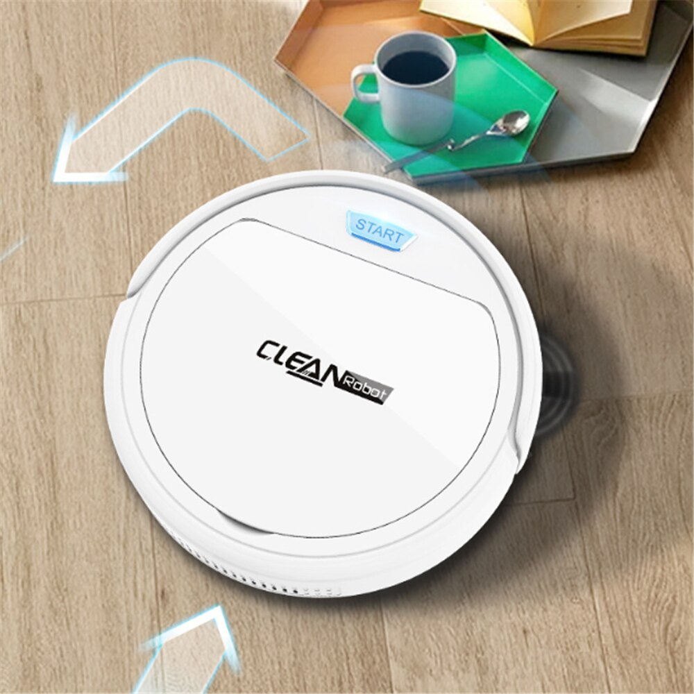 Smart Vacuum Cleaner USB Intelligent Strong Suction Sweeping Robot Automatic Climbable Dry Wet Floor Sweeper for Home Silent Run