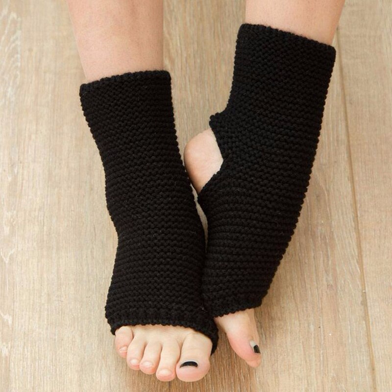 Nuevos calentadores de paso de baile, Protección deportiva de punto de pie, cubierta de mallas calientes, botas de lana lisa, conjunto de envoltura para piernas, soporte de pierna de algodón
