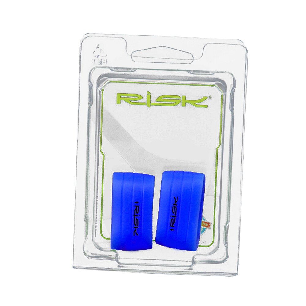 1 Pair Silicone Cycling Handlebar Tape Fixing Sleeve Waterproof Rubber Anti-Skip Road Bike Plugs Protective Ring: Blue