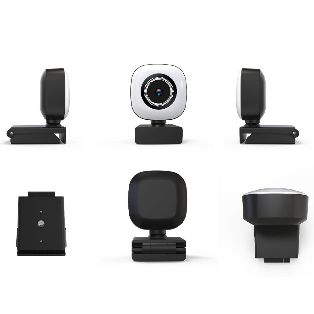 Webcam 2K Full HD 1080P Web Camera Mini Webcam For PC Computer Laptop Video 2K USB Autofocus LED Selfie Ring Light with Tripod