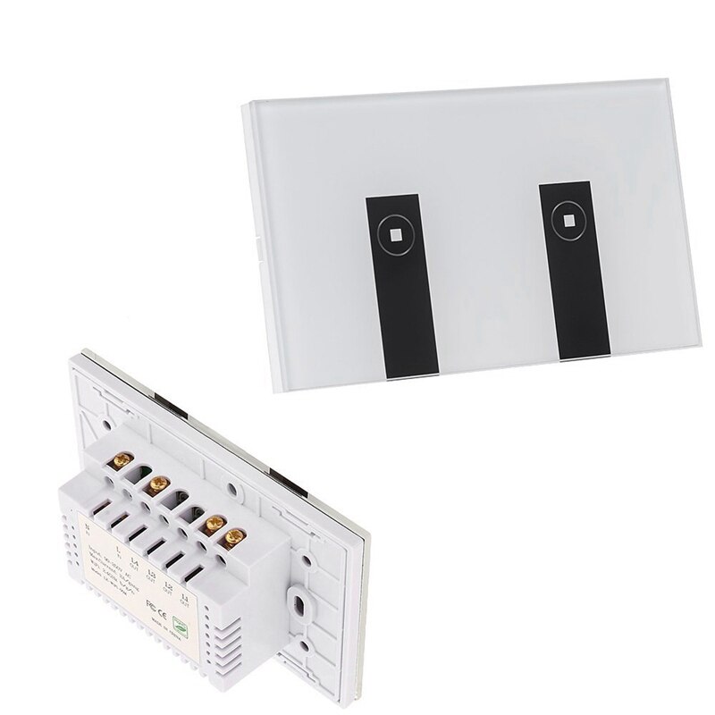 Wifi Smart Light Switch,2 Switches Press Wall Plate Alexa Light Switch,In-Wall Wireless On/Off Wall Switch,Timing,Voice Ap