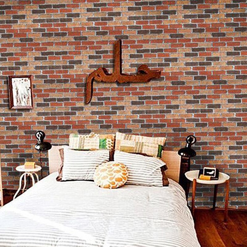 3D Wall Stickers Brick Wallpaper Thicken and Self-Adhesive Waterproof DIY Kitchen Restaurant Bar Home Wall Decal Sticker