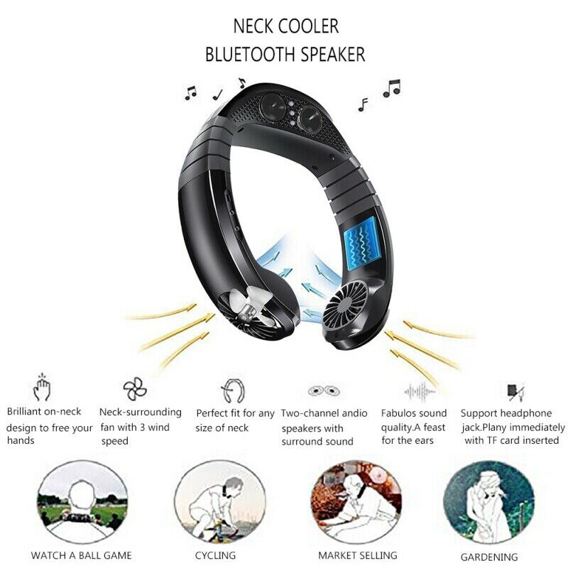 Bluetooth O Opknoping Hals Fan Draagbare Reizen Sport Mobiele Telefoon Bluetooth Muziek Fan