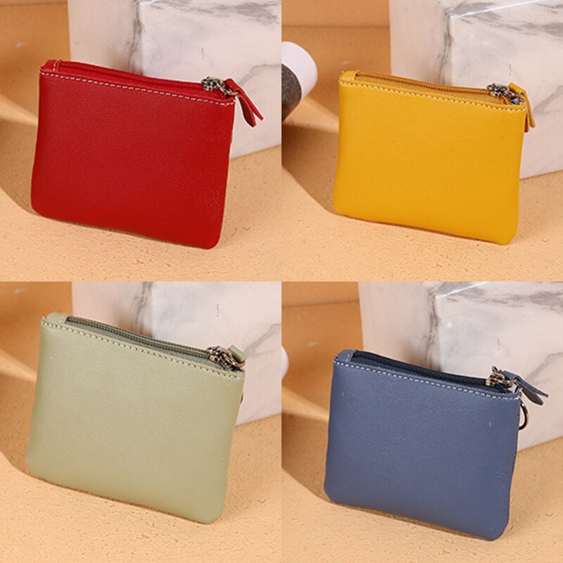 Moda couro do plutônio da moeda bolsa feminina mini kawaii cartão carteira titular chave saco de armazenamento meninas 2021 nova clara pequena bolsa mão bolsas