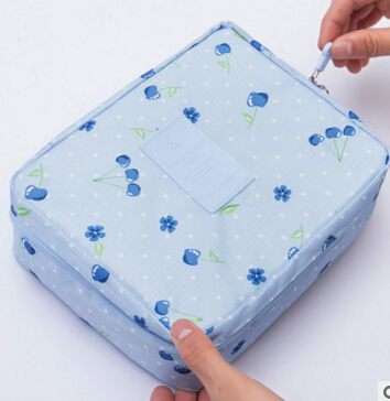 FLYING BIRDS Cosmetic case Makeup bag wash bag Women portable Bag toiletry Storage waterproof Travel Bags LS8973 LM4092fb: blue cherry