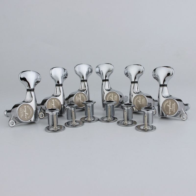 Guyker superior chrome silver tuners voor elektrische gitaar, stemmechanieken: 33l