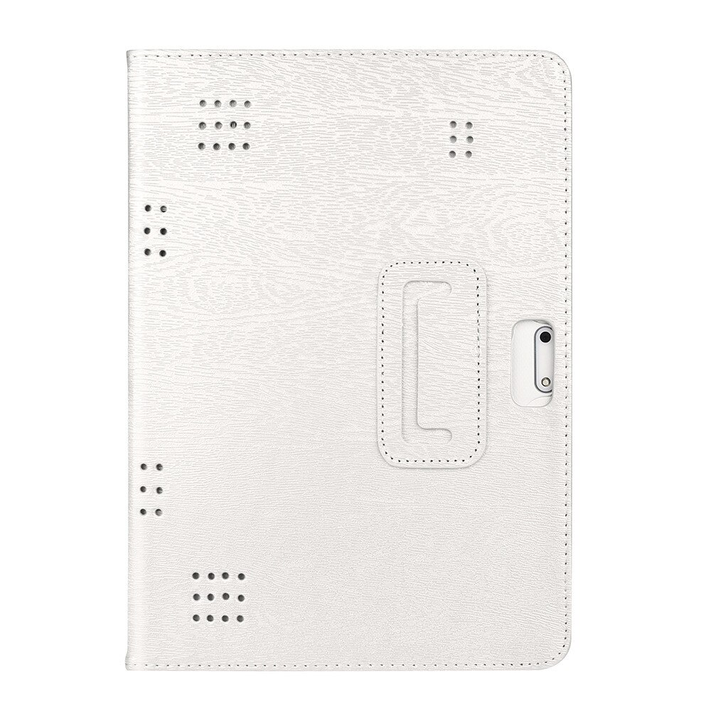 Protection Universal Folio Leather Stand Cover Case For 10 10.1 Inch Android Tablet PC Folding Waterproof Tablet Cases Covers: White 
