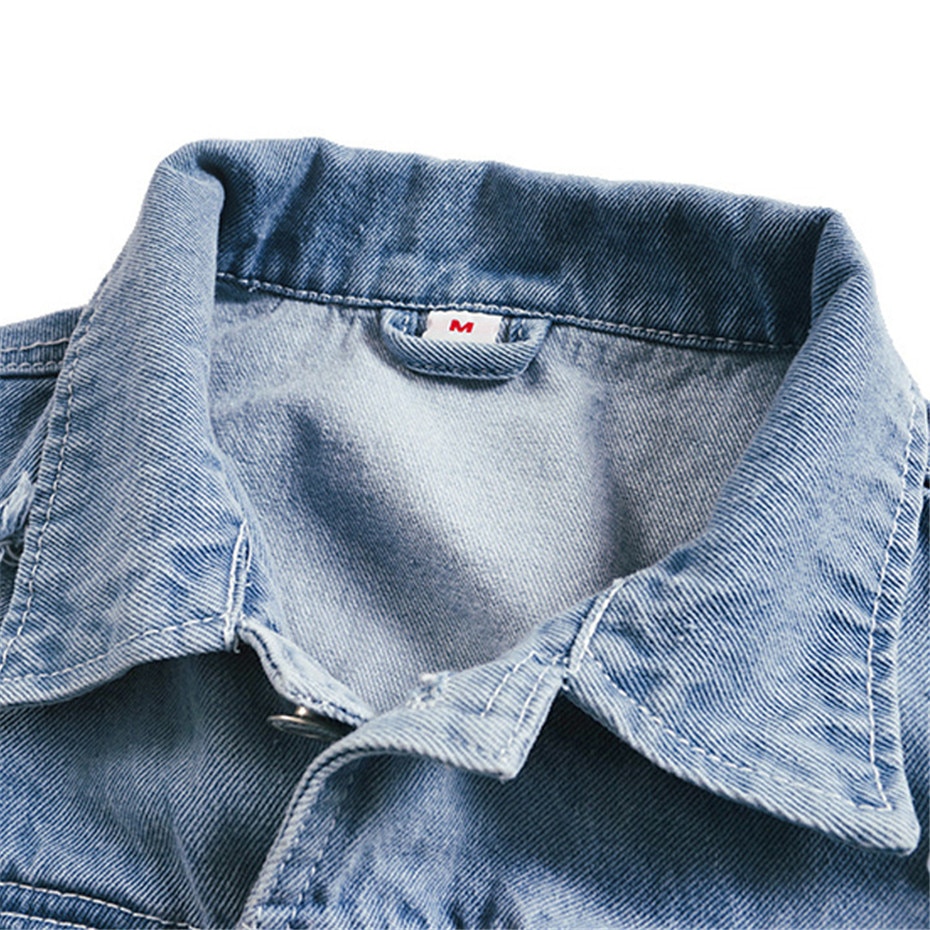 GURUNVANI Patchwork Denim Jas Heren Oversized Jean Jas Button Down Uitloper Tops, Zwart, XXL