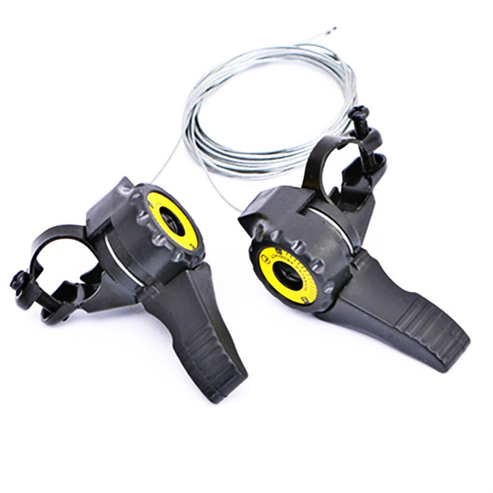 1 paar MTB Bike Thumb Shifter Hoge Mount Shifters 15/18/21 Speed met Innerlijke Kabel Mountain Road fietsen Duim Gear Shifter Lever