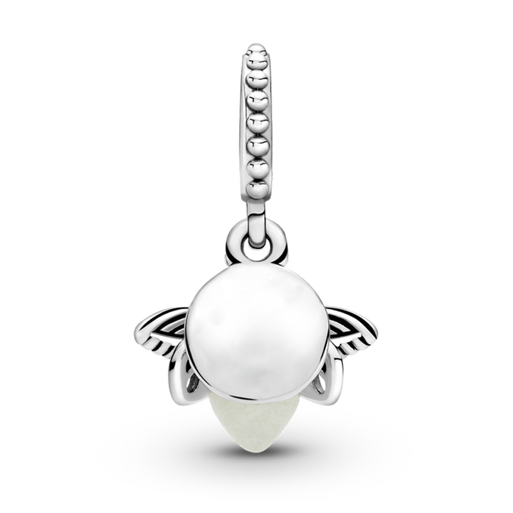 925 Sterling Silver Shiny Zircon Beads firefly Charm Will shine Jewelry For Bracelets