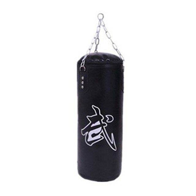 Punching Bag Training Boxing Bag Hook Hanging Kick Muay Thai Sanda Punching Bag Sandbag Punching Bag Empty Core: Black 60cm