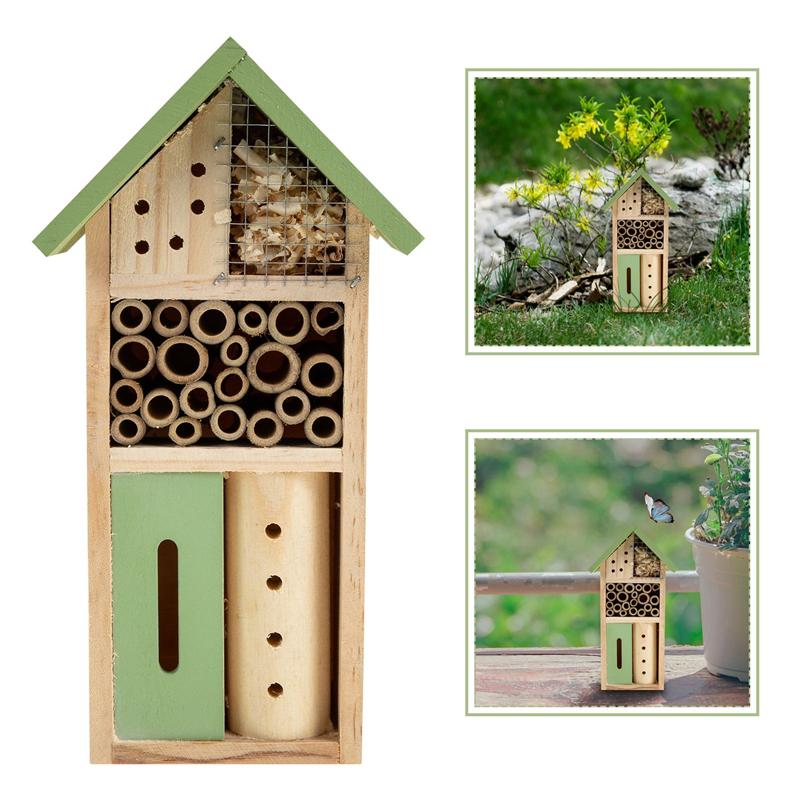 Insect House Outdoor Insect Habitat Wooden Insect House Wooden Butterflies House Bee House For Co-Worker Lover