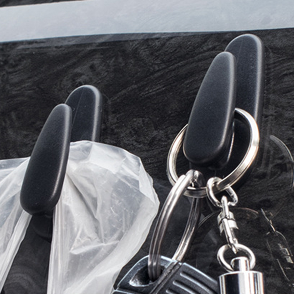 8 stk bilhængende kroge selvklæbende kroge til auto desk instrumentbræt dør plast bilbøjle kroge bil tilbehør