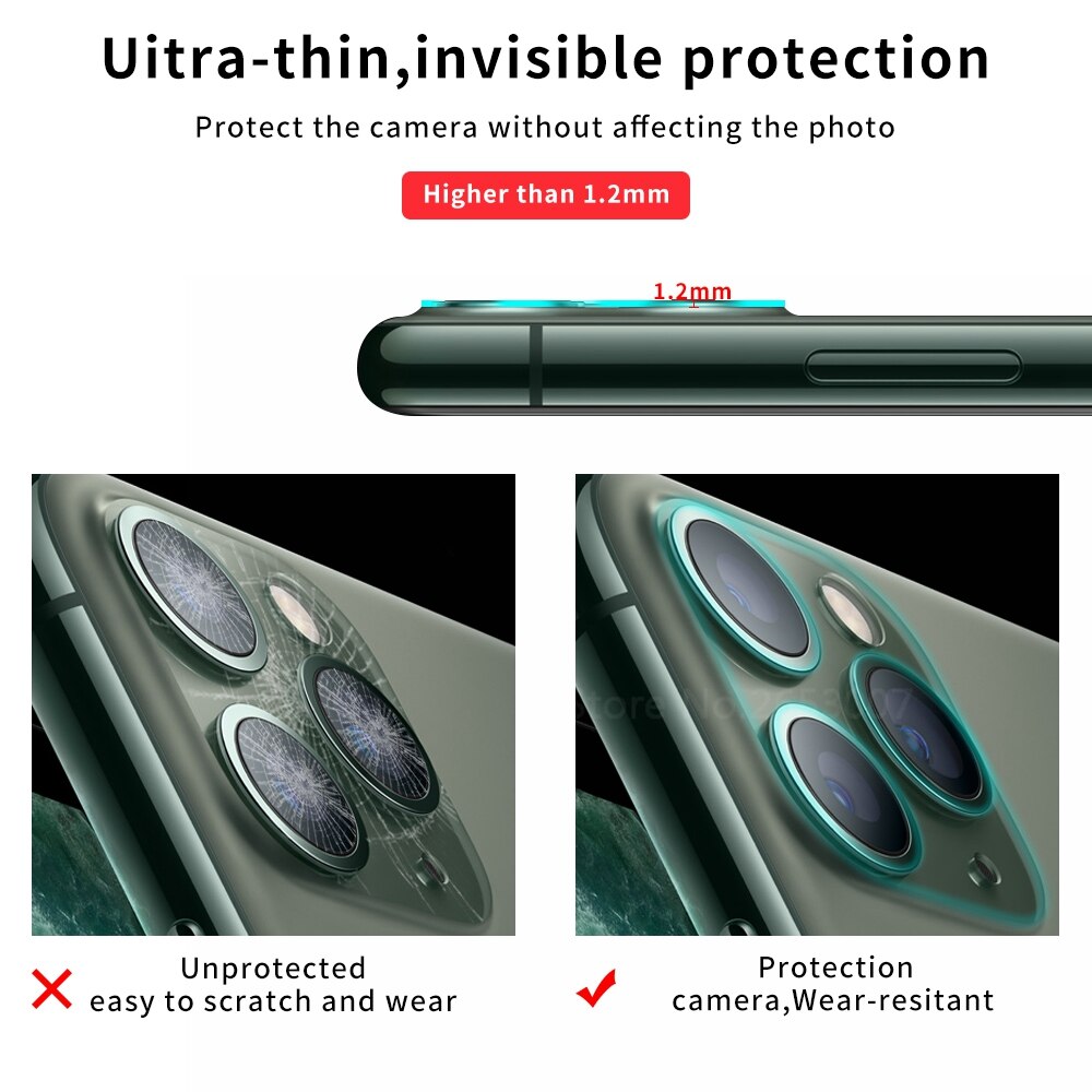 Volledige Cover Camera Lens Glas Voor Iphone 11 12 Pro Max Screen Protector Gehard Glas Voor Iphone 12 Mini Clear lens Cover Case