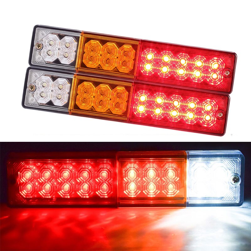 For Truck Trailer Caravans UTE Campers ATV Boats Waterproof Durable Car LED Red Rear Tail Light Warning Lights External Light