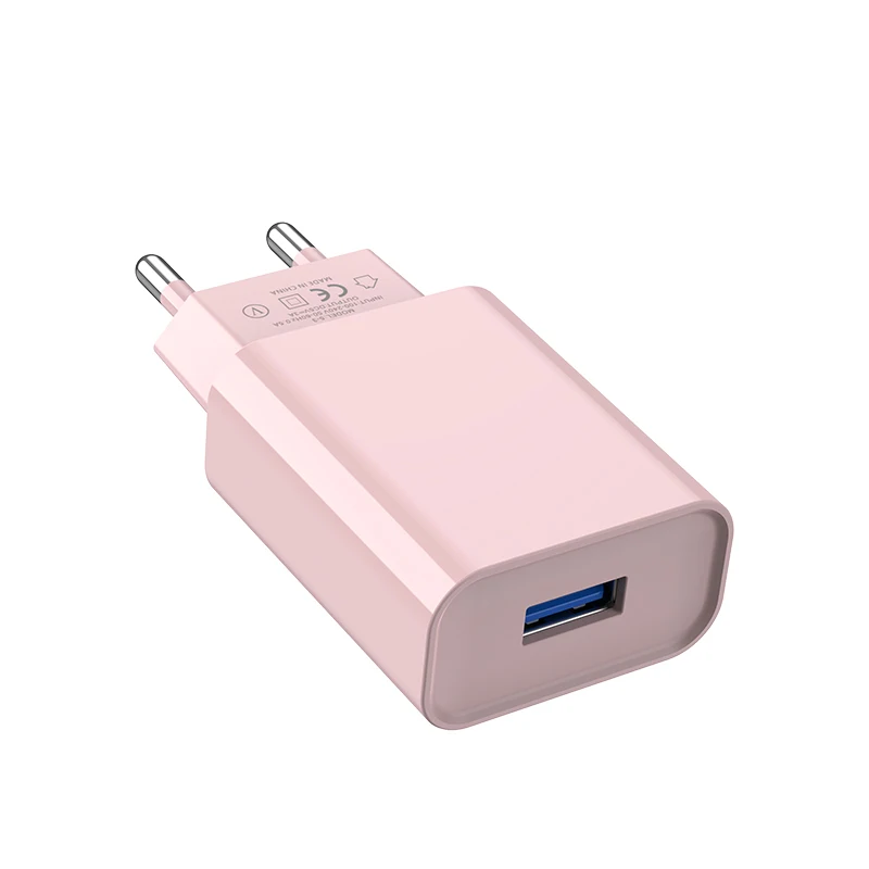 USB-oplader voor mobiele telefoon Snelle oplader met EU/US-stekkeradapter voor internationale reislader voor iPhone en Android: Br