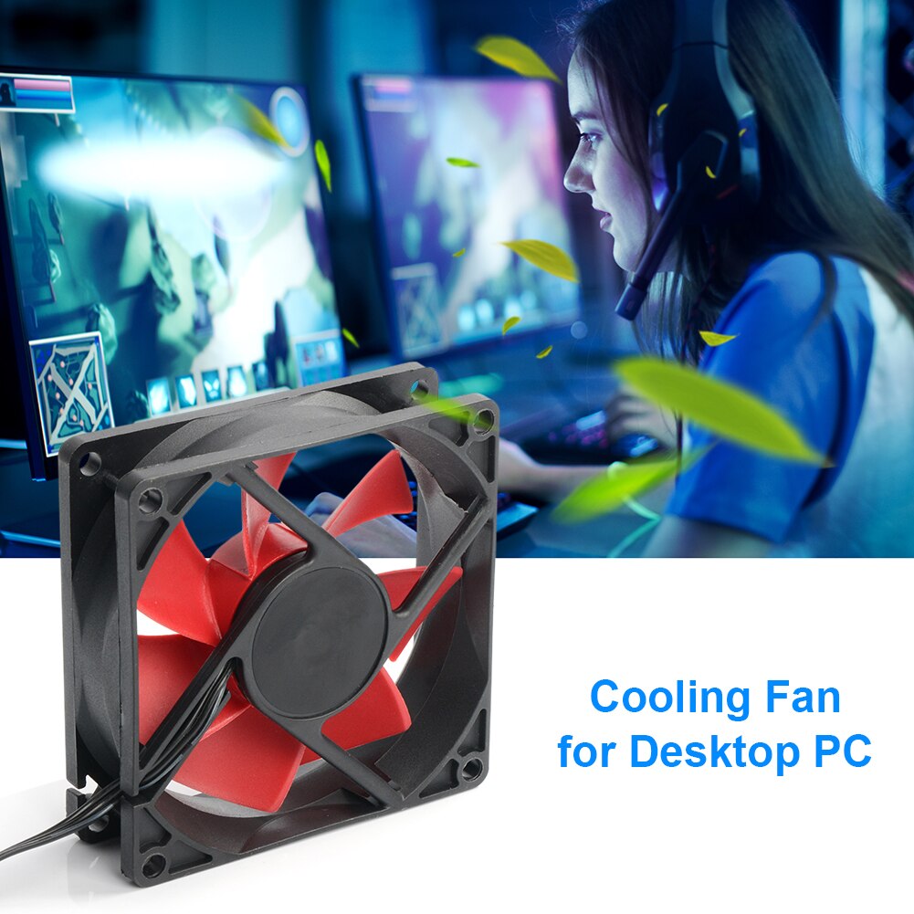 8cm Computer Cooling Fan 3Pin+4Pin Quiet CPU Cooler Chassis Case Water Fan
