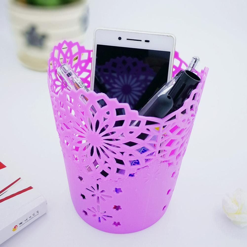 2019New Office Organizer Desktop Holle Cilinder Pen Opbergdoos Potlood Borstel Pot Penhouder Make Borstel Plastic Container Thuis