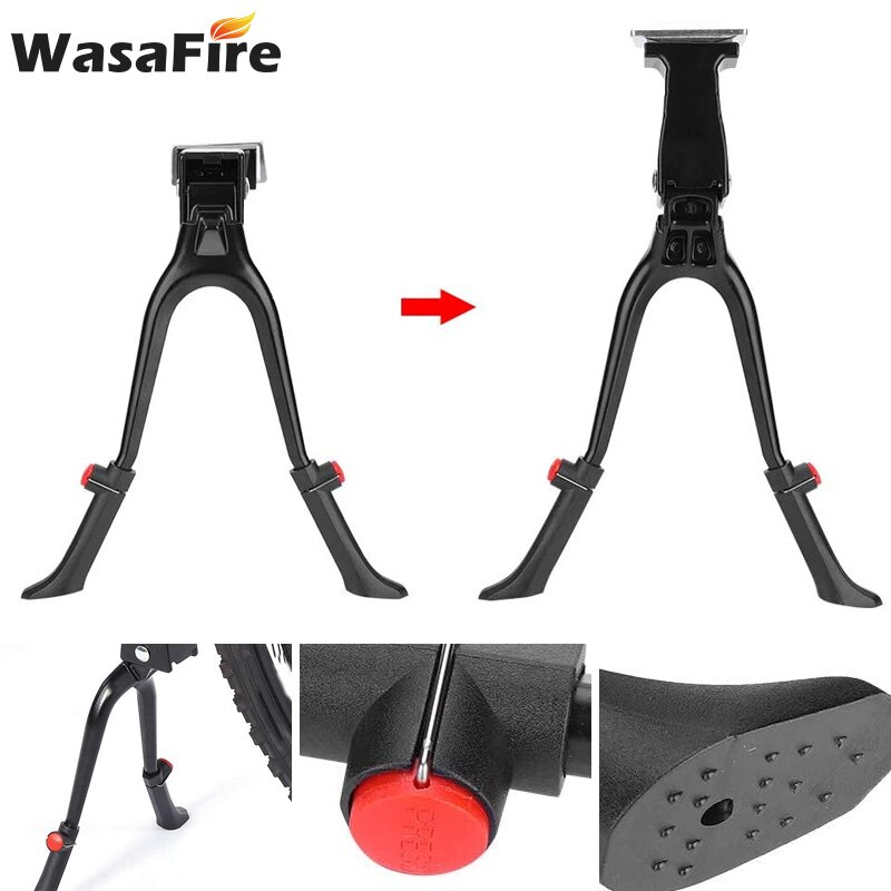 Double Leg Bicycle Kickstand Adjustable MTB Road Bike Central Stand Footrest Maintenance Holder For 26-28 Inch Bicycle Parts