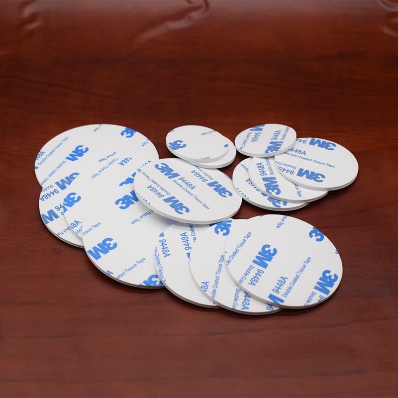 10PCS/LOT White Round 3M 9448A Foam Double-Sided adhesive Tape Self Adhesive Diameter 10 20 30 40 50 60 80mm Thickness 1.5mm