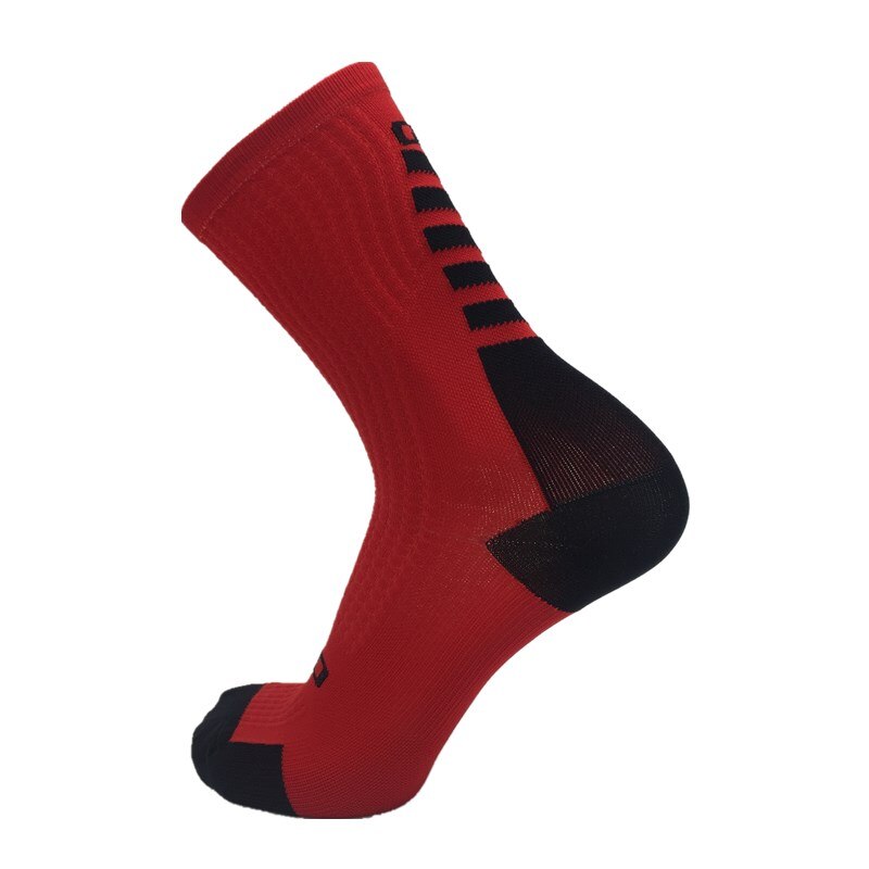 Calcetines de compresión para hombre, medias de para deportes al aire libre, baloncesto, ciclismo, novedad: Rojo
