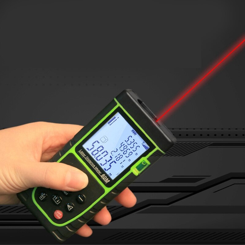 -40M Meter Range Finder Measure Handheld Digital Distance Area Volume With Bubble Level Measure Tool