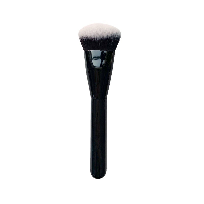 Pinceau de maquillage Kabuki pour fond de teint, pinceaux cosmétiques végétaliens, simple et grand, triangle incliné, carré et conique, luxe et de: Orange
