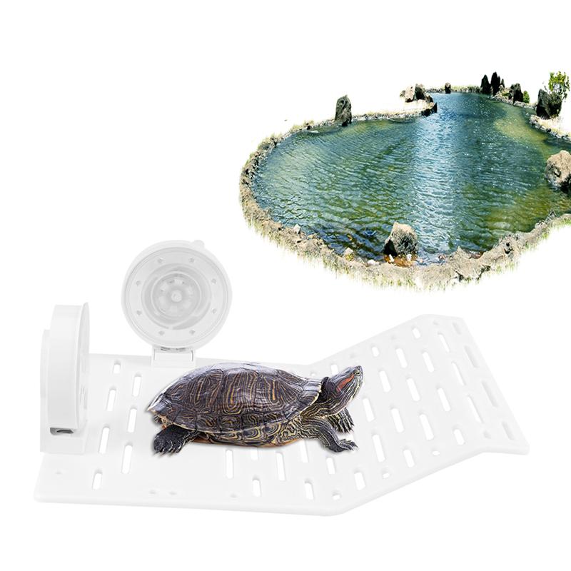 Plastic Turtle Climb Platform Suction Turtle Back Bask Platform for Pet Turtle Tank Shelf Ramp Aquarium Reptiles Basking Island