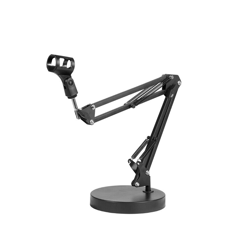 Extendable Metal Desktop Cell Phone Holder Desk Mobile Smartphone Phone Tablet Stand Mount with Suspension Boom Scissor Long Arm: Mic clip