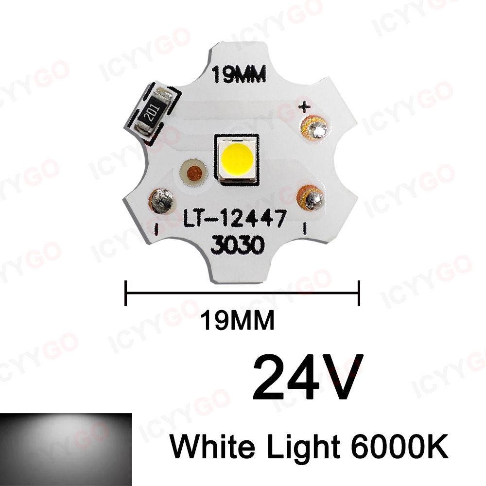 10 Uds DC12V DC24V lámpara cuentas bombilla LED 1W 3W 5W 7W brillo tablero de luz adecuado para bombillas Led Downlight soldadura cable de alimentación: 3,0-3,6 V / Naranja