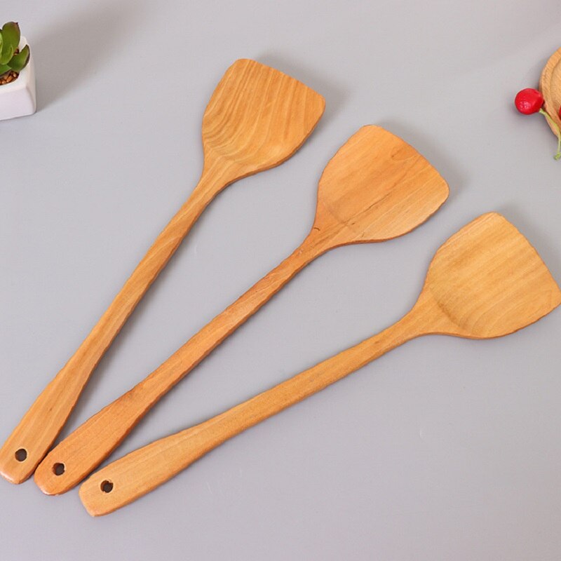 2022New Cooking Utensils Wooden Turners Pancake Shovel Pot Spatula Frying Fish Shovel Kitchen Tools