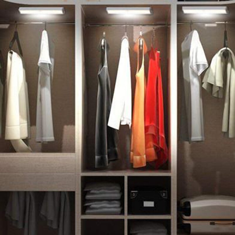 Intelligent Menselijk Lichaam Infrarood Sensor Led Kast Licht Garderobe Licht Gang Sensor Wit Warm Licht Nachtlampje