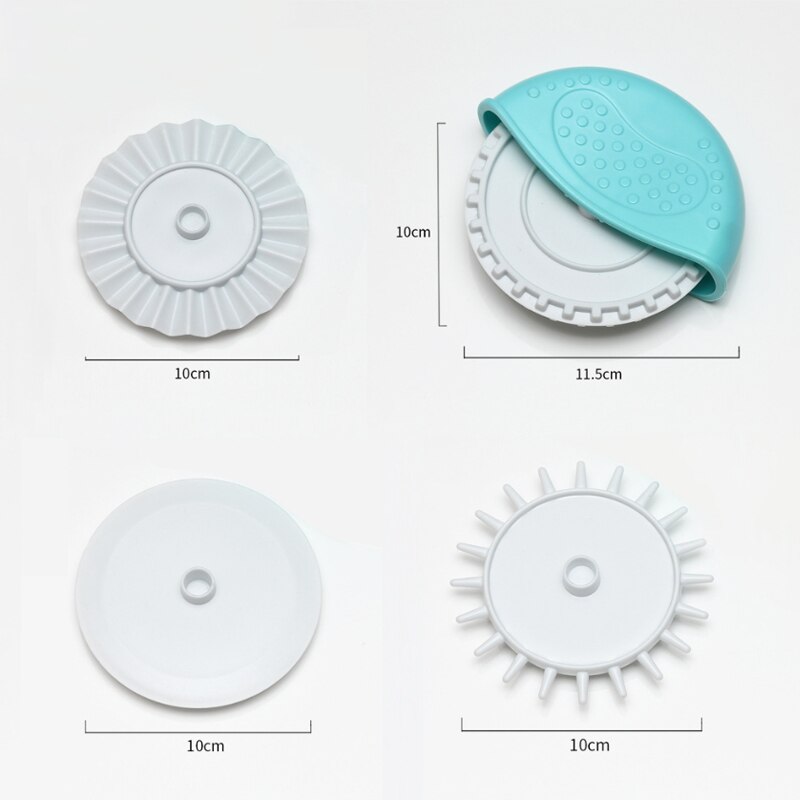 Kitchen accessories dough cutter 4 kinds of cutting knife replacement gear wave pattern decorative cutter pizza roller cutter