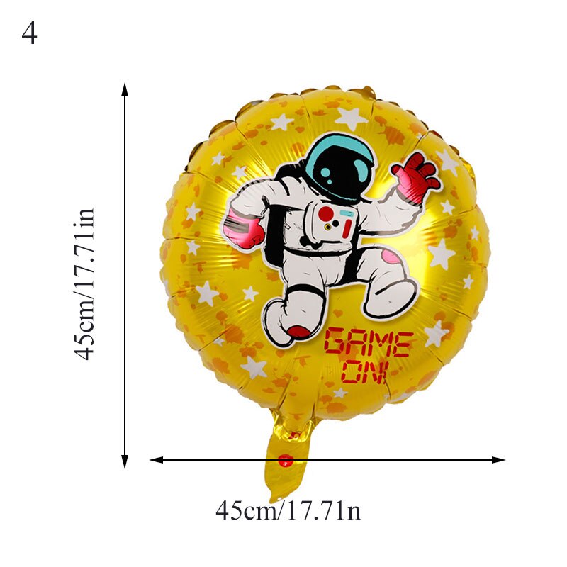 4D Stereoscopic Cartoon Foil Balloons Astronaut Spaceship Rocket Earth Foil Balls Birthday Party Decorations Kids Funny Balloon