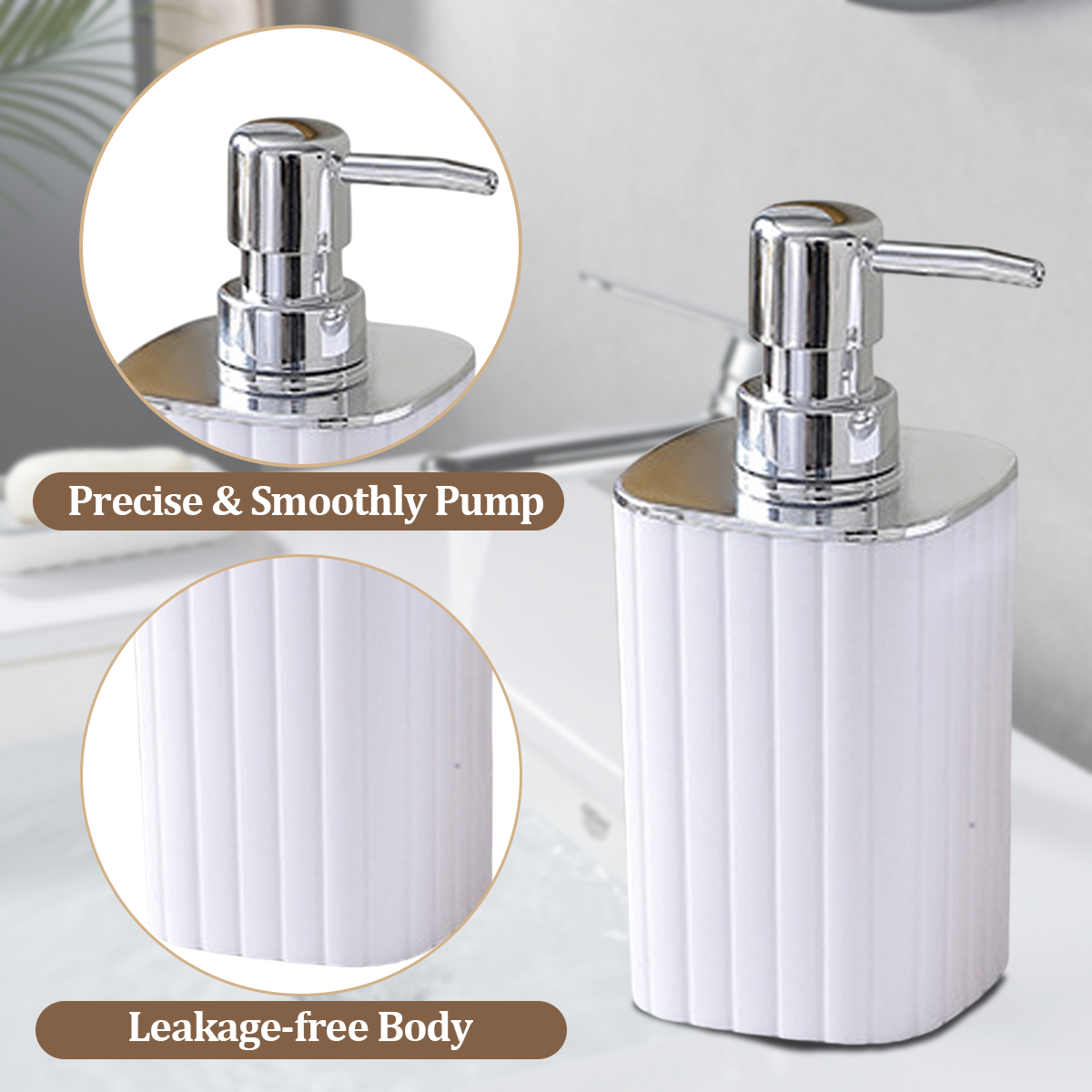 Bathroom Accessories Set Shower Soap Dispenser Toothbrush Holder and Soap Box Set for Bathroom Decor