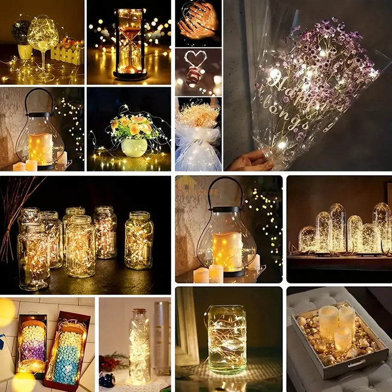 30 Packs Sprookje Lamp Batterij Werkende String Light 20 Led Mini String Licht Waterdicht Voor Bruiloftsfeest Diy Slaapkamer Decor