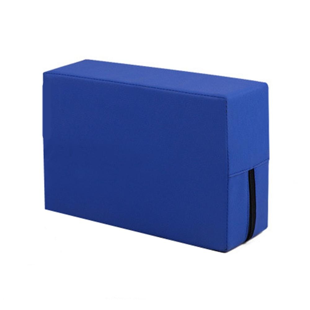 2 Pcs Yoga Block PE Leather Pilates Brick 30x20x10cm for Dacne Gymnastics Leg Press Exercise Gym Training Fitness Equipment: Blue