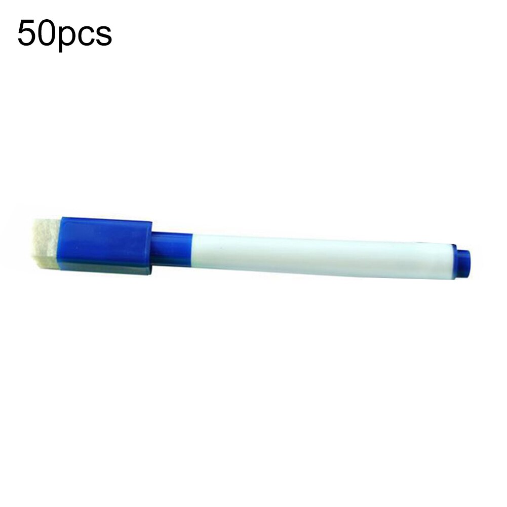 50Pcs Erasable Dry Whiteboard Markers Drawing Pens School Office Stationery: Dark Blue 50pcs