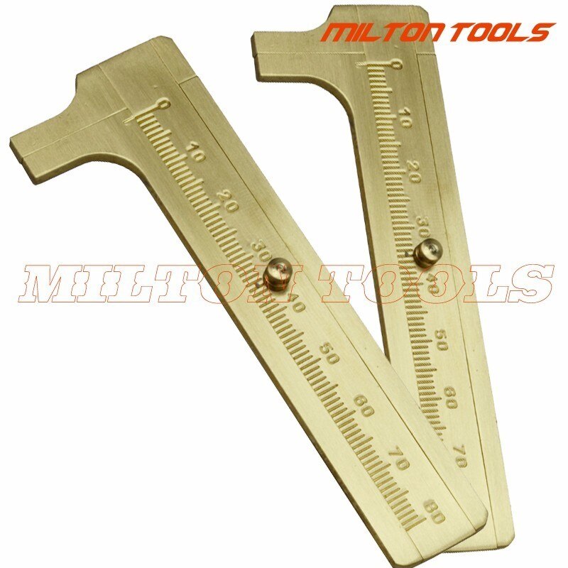 copper caliper Brass Caliper 80MM Slide Caliper Rule Vernier Calipers jewelry making tool: single