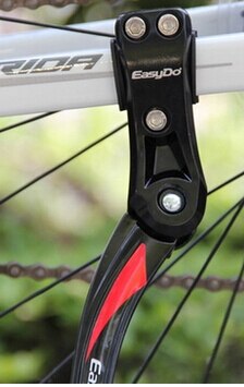 Soporte lateral para bicicleta de montaña, aparejo de aparcamiento, 700C, 24-29 pulgadas, Adjustable34-41cm: black red