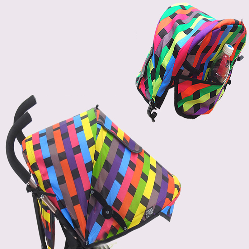 Dossel de cobertura completa independente do guarda-sol do carrinho de bebê, dossel de pano do pára-sol, dossel à prova de chuva: ROXO