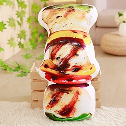 Barbecue cuit au four simulé en peluche jouet en peluche jardin Barbecue décor nourriture en peluche oreiller enfants saucisse calmar Saury jaune Croaker os jouet: Salad