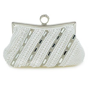Perle Damen Abend Kupplung Tasche Frauen Bote Schulter Handtaschen Weibliche Abendessen Party Telefon Lange Kette Kupplung Geldbörse: 4