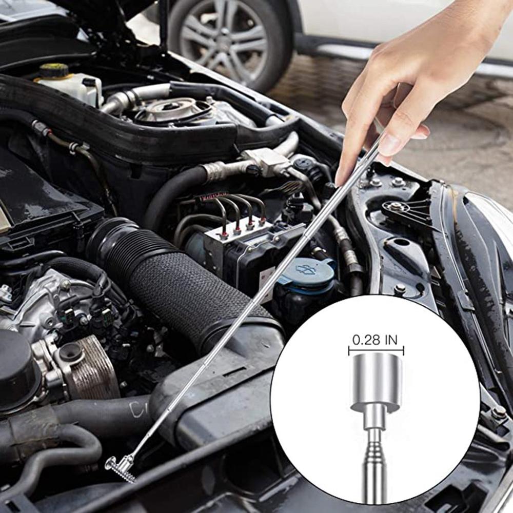 5 kpl sarja autokorjaamo mini -todellinen tikku neodyymi -imaani led -noutotyökalu teleskooppimagneetti -magneettityökalu