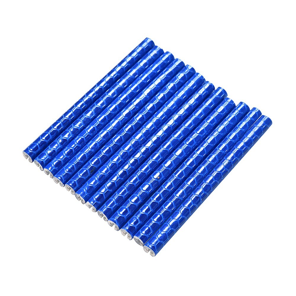 Kleurrijke 12Pcs Reflector Fiets Velg Sprak Strip Bike Mount Waarschuwingslampje Strip Buizen Bike Tire Reflecterende Decoartion: blue