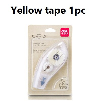 12M Light Yellow Correction Tape Not White Suitable For Light Yellow Paper Modify Mistake Students School Supplies 71456: 1pc