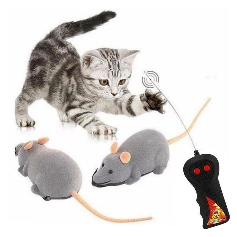 Divertente telecomando giocattolo per gatti floccato Mouse senza fili novità movimento meccanico ratto forniture per animali domestici 6 il modello può scegliere