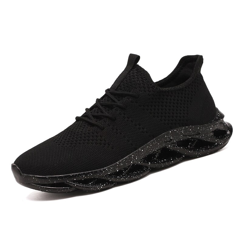 Sneakers heren tennisschoenen sportschoenen fitness ademende sneakers originele goedkope heren outdoor platte schoenen: Zwart / 7