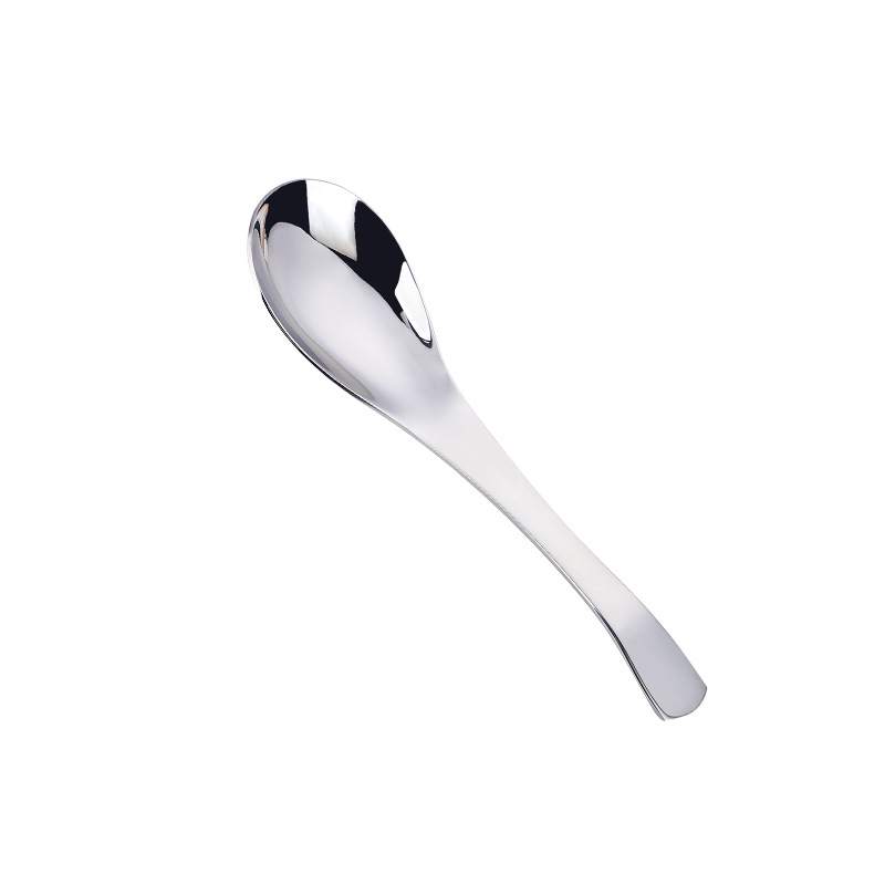 304 Stainless Steel Soup Spoon Deepen Thicken Large Capacity Small Spoon Dinnerware: M